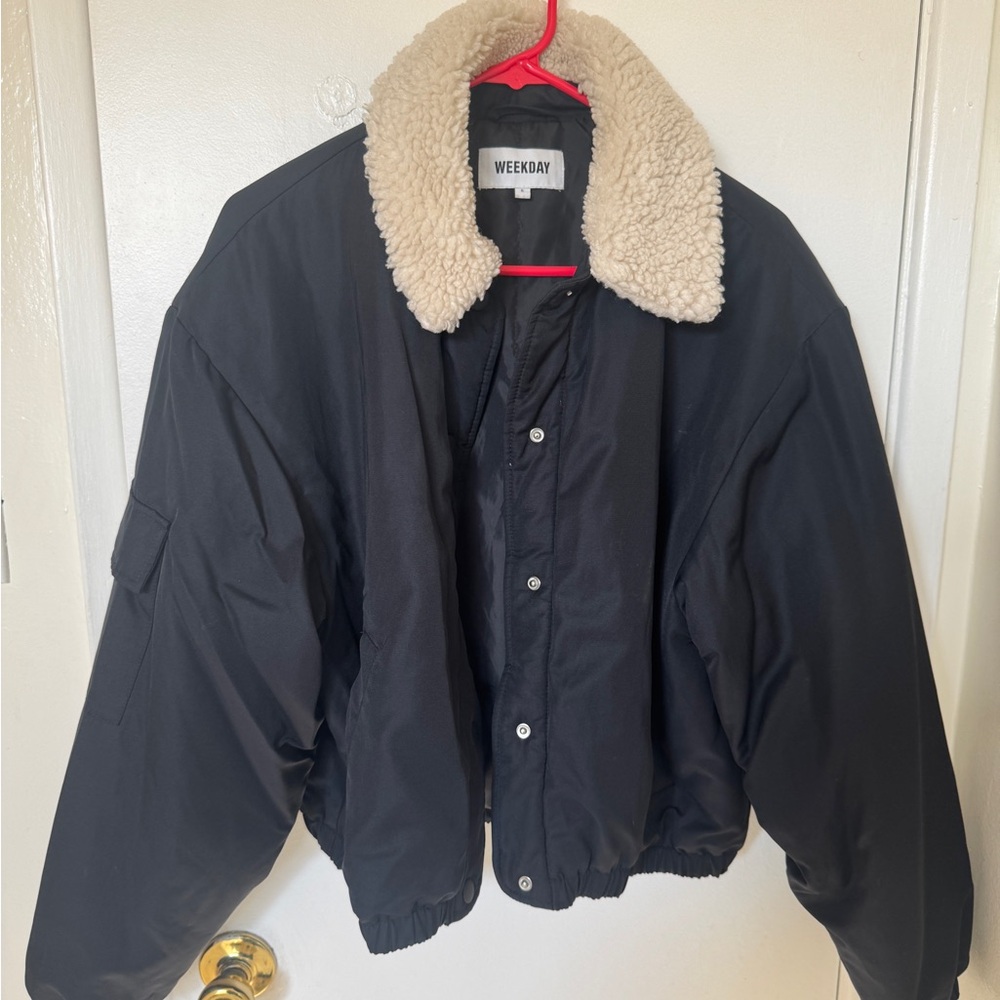 Weekday Black Puffer Jacket. Size Small.